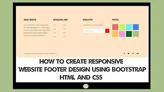 How to create responsive website footer design using bootstrap(Html and Css)