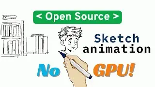 Free Image to Sketch Animation App | No GPU, only CPU | Open Source