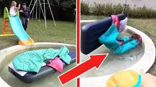 PRANK STORY • WE PUT OUR BED IN THE POOL - Studio Bubble Tea