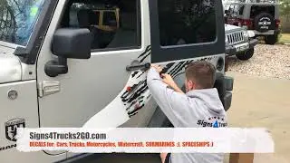 How to Install Decals Mud Splash Vinyl Stickers Side Jeep Wrangler