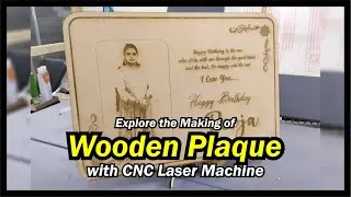 Explore the Making of Wooden Plaque with CNC Laser Machine #plaque #lasercutting #laserengraving