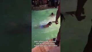 😭 sorry about your J’s bro 🏊🏾‍♂️ #locs #locjourney #poolparty #funnyaf
