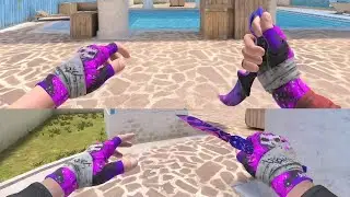Standoff 2 Gloves Raider+Butterfly Ripple, Karambit Purple Camo Purple Combo