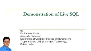 Demonstration of Live SQL | Working on Oracle without installing it |Parteek Bhatia