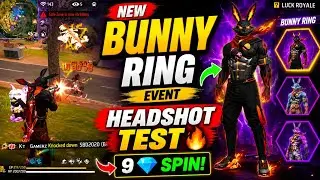 NEW BUNNY RING EVENT 😱 BLACK BUNNY HEADSHOT TEST 🔥 9💎 Spin Worth It? | Free Fire MAX