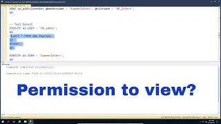 SQL Server Table Vs Views Permissions