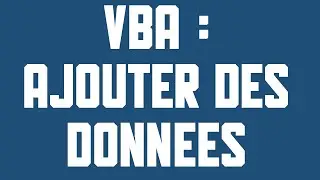 Ajout de données standard sur une feuille Excel