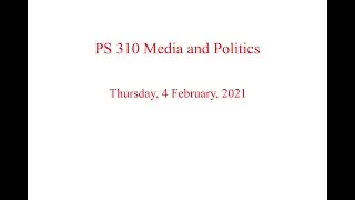 PS 310 4 February