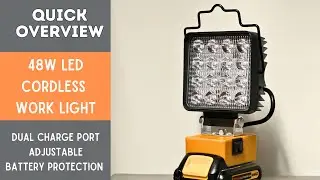 Perfect for Camping & Workshops! Cordless 48W LED Work Light Review