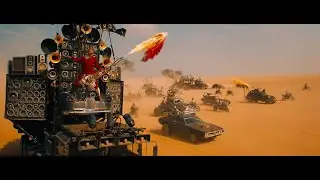Красочная сцена погони за Фуриосой - Безумный Макс: Дорога Ярости (2015)