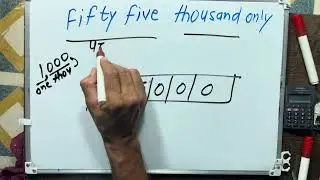 Fifty five thousand only | 55,000 kaise likhate hain | Hindi