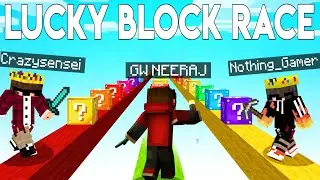 Lucky Block Race With Friends | Full of fun 😅