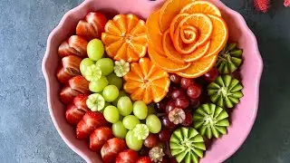 Fruit Platter Tutorials 🍊An Easy & Beautiful way to serve fruits #fruitcutting
