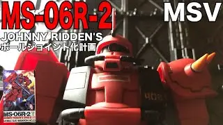 ガンプラ旧キット MSV ジョニーライデンザクⅡ MS-06R-2 ボールジョイント化計画 手書きマーキング 筆塗り 1/100 GUNPLA CUSTOM