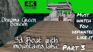 3d boat green screen 4k Hd footage chroma key part 3