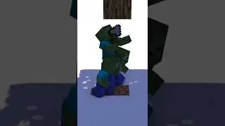 майнкрафт анимация с зомби от FixBoy #tiktok #minecraft #лайфхак #animation #shorts