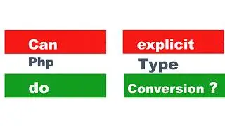 Explicit type Conversion in php