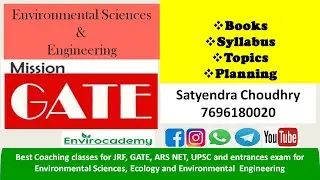 GATE Environmental science and engineering| GATE 2021| envirocademy |