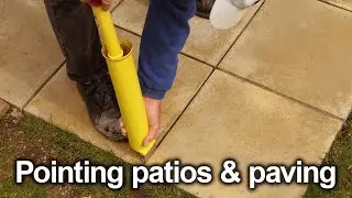 How to pointing patio slabs with ready-mixed mortar