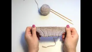 MK. Elastic closure of loops with knitting needles without yarn overs.
