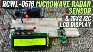 RCWL-0516 Microwave Radar Sensor & 16x2 I2C LCD Display with Arduino | Bathroom Occupancy Indicator