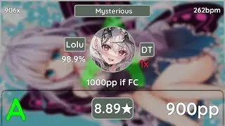 Lolu | Aitsuki Nakuru - Monochrome Butterfly [Mysterious] 8.89* +DT 98.9% | 900pp