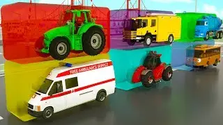Líquido mágico lleno para entrenar vagones. Servicio de reparación de automóviles para niños