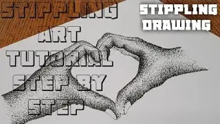 Stippling Drawing | Fingers Full Drawing Tutorial Using Dots | Art Therapy | Stippling Drawing Art
