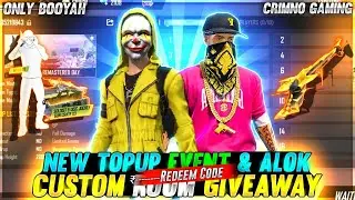 FREE FIRE LIVE GIVEAWAY CUSTOM ROOM | FF LIVE GIVEAWAY DIAMOND TEAM CODE | NEW TOPUP EVENT | 