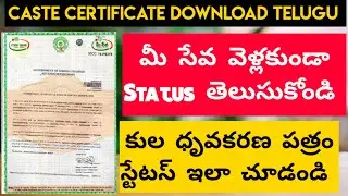How To Check CASTE Certificate Status Online Telugu | Download CASTE Certificate Telugu