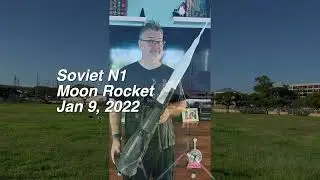 Model Soviet N1 Moon Rocket Launch