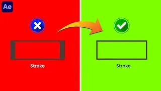 Stroke size issue in after effetcs | Shape scaling goes wrong when it scale