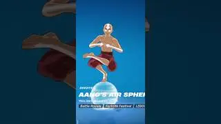 Aang's Air Sphere Traversal Emote Showcase ft. Avatar Aang | Fortnite x Avatar