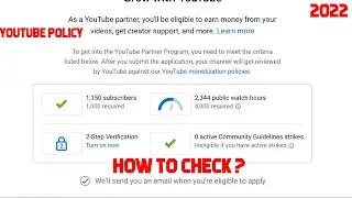 YouTube Policy for Monetization 