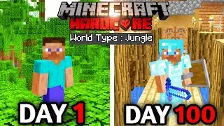 100 Days in Jungle biom  in Minecraft Hardcore(hindi)