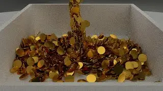 Blender Animation Falling Gold Coins V2