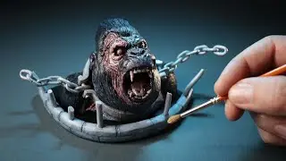 Sculpting a KONG ZOMBIE Diorama / Polymer Clay / Resin Art