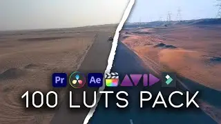 100 LUTS PACK video bo'yash uchun tayyor ranglar LUT premiere pro, davinci video montaj