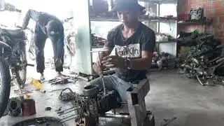 Cách chỉnh lại cốt bi số và lắp bánh đà vào lốc xe máy honda