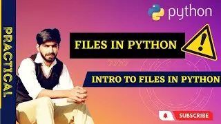 Python Files | complete Intro to Python files | How to create files in python | basics of python