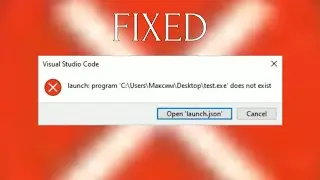 Launch: program does not exist VS code C++ | Решено