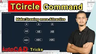 Tcircle Command in AutoCAD | Make your Drawing More Attractive | AutoCAD Command |
