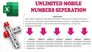 How to Separate Unlimited Mobile Numbers Data from single cell in Microsoft Excel | Data Cleaning