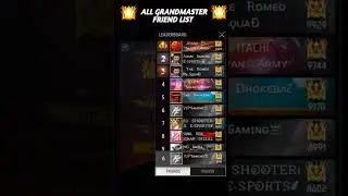 ALL FRIEND LIST GRANDMASTER PLAYERS 😈🔥 // VJP GAMING 