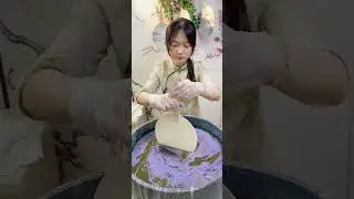 Making Chinese hand-painted fans, half natural, half artificial. #painting #art #diy