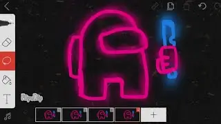 Flipaclip neon/scribble/glow effect drawing tutorial