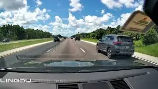 LINGDU LD4K 2CH Mirror Dash Cam 4K with 11.8" Touch Screen Footage