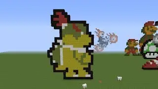 Minecraft Pixel Art Tutorial - Bowser Jr