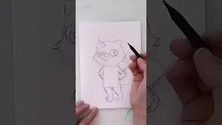 🦄🐱Rainbow butterfly-unicorn cat. Drawing a cat from a cartoon.