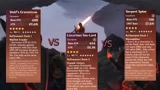 R1 Wolf's Gravestone VS R1 Serpent spine VS R5 Luxurious Sea-Lord